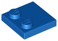 Plate Special 2 x 2 with Only 2 studs in Blue