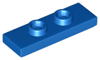 Plate Special 1 x 3 with 2 Studs with Groove and Inside Stud Holder (Jumper) in Blue