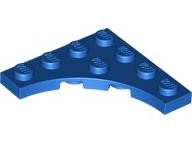 Plate Special 4 x 4 with 3 x 3 Quarter Round Cutout in Blue
