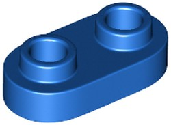 Plate Special 1 x 2 Rounded with 2 Open Studs in Blue