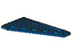Wedge, Plate 7 x 12 Wing Left in Blue