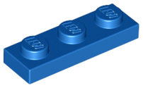Plate 1 x 3 in Blue