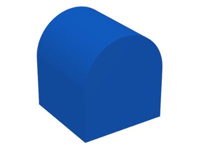 Duplo Brick 2 x 2 x 2 Curved Top in Blue