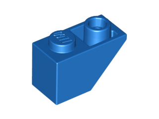 Brick Sloped Inverted 45° 2 x 1 in Blue