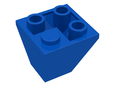 Brick Sloped Inverted 45° 2 x 2 Double Convex in Blue