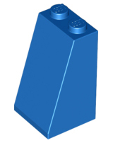 Brick Sloped 75° 2 x 2 x 3 [Solid Studs] in Blue