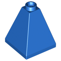 Brick Sloped 75° 2 x 2 x 2 Quadruple Convex in Blue