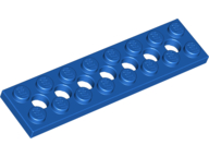 Technic Plate 2 x 8 [7 Holes] in Blue