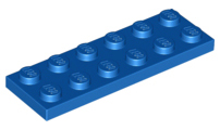 Plate 2 x 6 in Blue