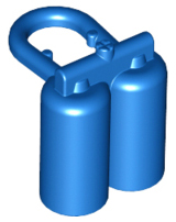 Minifig Neckwear Airtanks with Large Holes in Blue