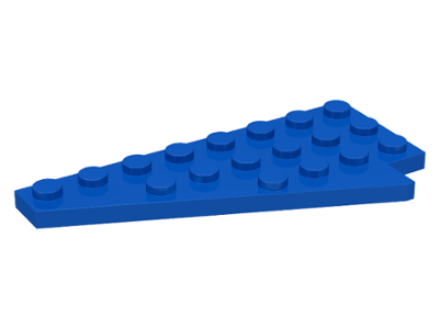 Wedge Plate 8 x 4 Wing Left in Blue