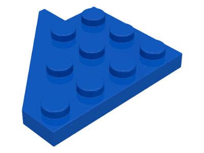 Wedge Plate 4 x 4 Wing Right in Blue