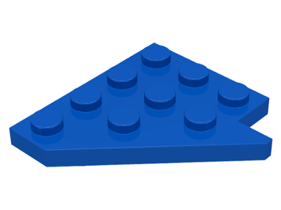 Wedge Plate 4 x 4 Wing Left in Blue