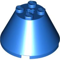 Cone 4 x 4 x 2, Axle Hole [Plain] in Blue