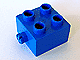 Duplo Brick 2 x 2 Pin on Side in Blue
