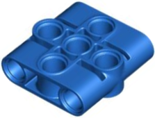Technic Connector Beam 3 x 3 in Blue