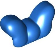 Duplo Brick Special 1 x 2 Bow in Blue