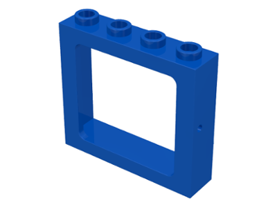 Window 1 x 4 x 3 Train with All Studs Hollow in Blue