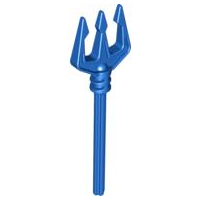 Large Figure Weapon Trident, with Long Axle in Blue