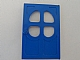 Fabuland, Door 1 x 6 x 7 with Round pane in 4 sections in Blue
