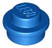 Plate Round 1 x 1 with Solid Stud in Blue