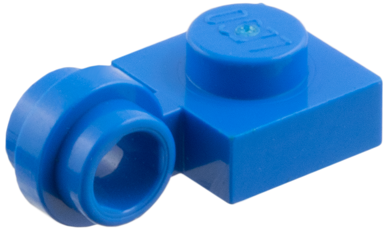 Plate Special 1 x 1 with Clip Light, Bar Hole [Thin Ring] in Blue