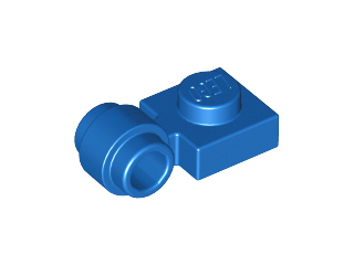 Plate Special 1 x 1 with Clip Light, Bar Hole [Thick Ring] in Blue