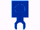 Plate Special 1 x 1 with Clip Vertical [Thin Open O Clip] in Blue