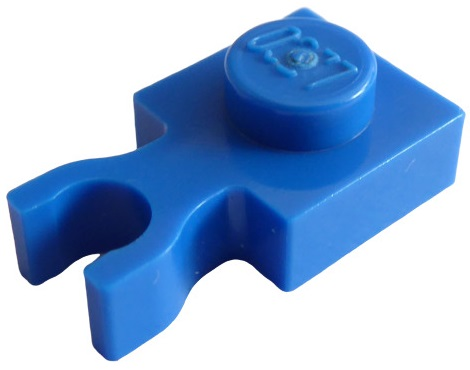 Plate Special 1 x 1 with Clip Vertical [Thin U Clip] in Blue