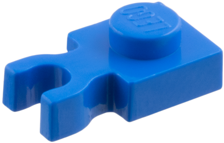 Plate Special 1 x 1 with Clip Vertical [Thick U Clip] in Blue