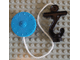 Duplo Winch Drum Narrow with White String and Black Thick Hook with Stud Case and Horizontal Bar in Blue