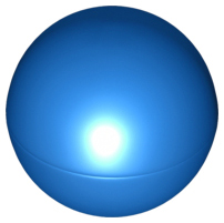 Ball, Hard Plastic, 51mm (approx. 6 studs diameter) in Blue
