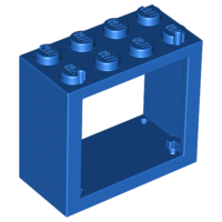 Window 2 x 4 x 3 Frame with Solid Studs in Blue