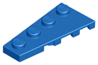 Wedge Plate 4 x 2 Left in Blue