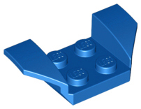 Mudguard 2 x 4 with 2 x 2 Studs and Flared Wings in Blue
