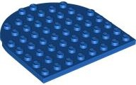 Plate 8 x 8 with Rounded End in Blue