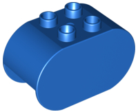 Duplo Brick 2 x 4 x 2 Rounded Ends in Blue
