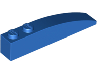 Brick Curved 6 x 1 in Blue
