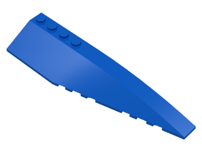 Brick Wedged, Curved 12 x 3 Right in Blue