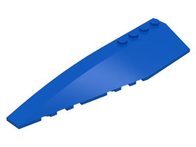 Brick Wedged, Curved 12 x 3 Left in Blue