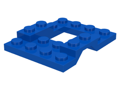 Vehicle Base 4 x 5 with Wheel Arches, 2 x 2 Opening in Blue