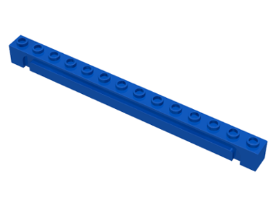 Brick Special 1 x 14 Grooved in Blue