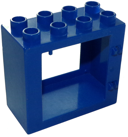 Duplo Door / Window Frame Flat Front Surface in Blue