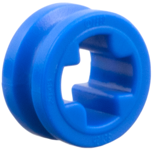 Technic Bush 1/2 Smooth with Axle Hole Semi-Reduced in Blue