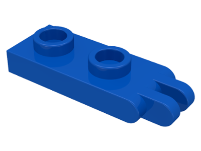 Hinge Plate 1 x 2 with 2 Fingers and Hollow Studs in Blue