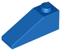 Brick Sloped 33° 3 x 1 in Blue