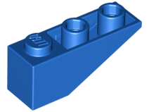 Brick Sloped Inverted 33° 3 x 1 with Internal Stopper and No Front Stud Connection in Blue