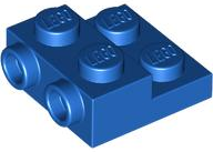 Plate Special 2 x 2 x 2/3 with Two Studs On Side and Two Raised [Half Hollow Anti-stud] - Updated Version in Blue