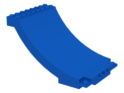 Sports Arena Section / Skateboard Ramp in Blue