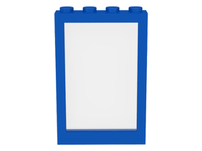 Window 1 x 4 x 5 with Fixed Glass in Blue